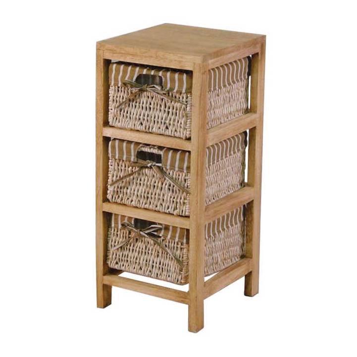 Vence Holzregal mit 3 Körben | Home24