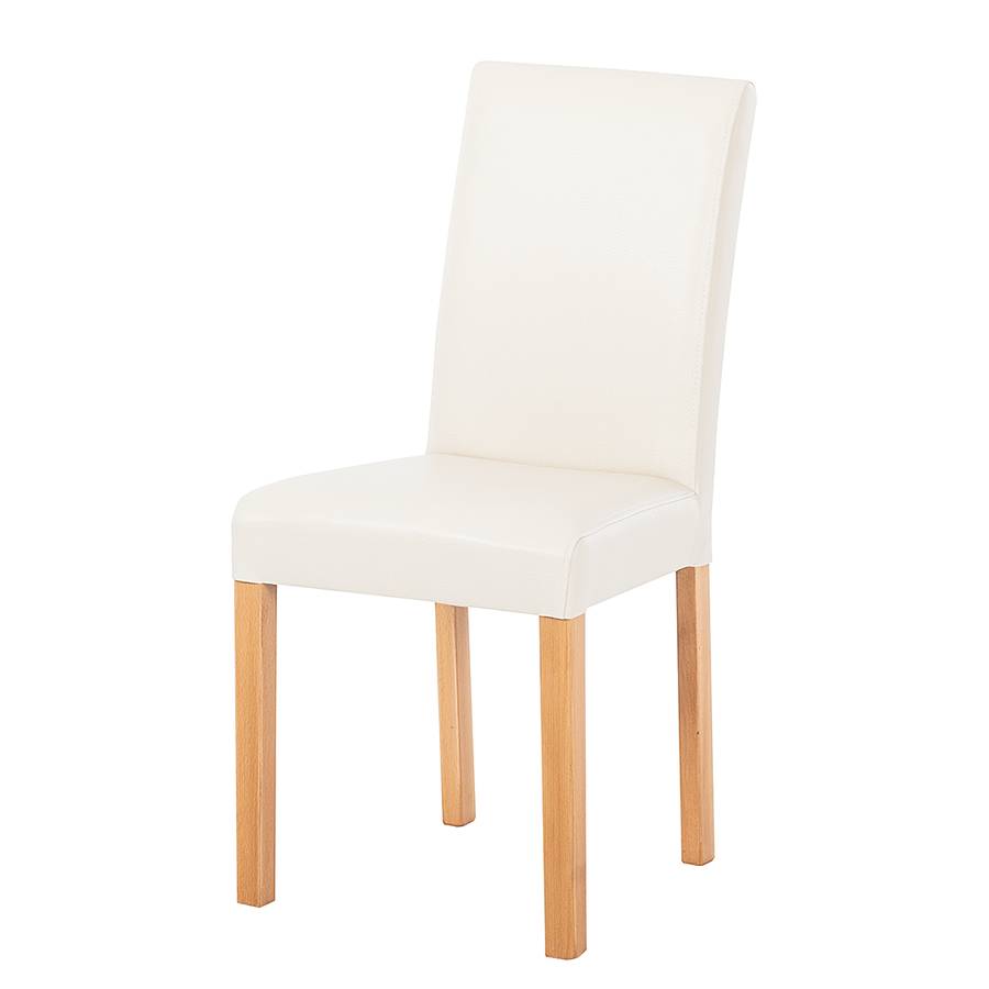 Esszimmerstuhl Flen (2erSet) Kunstleder Beige/Buche Home24