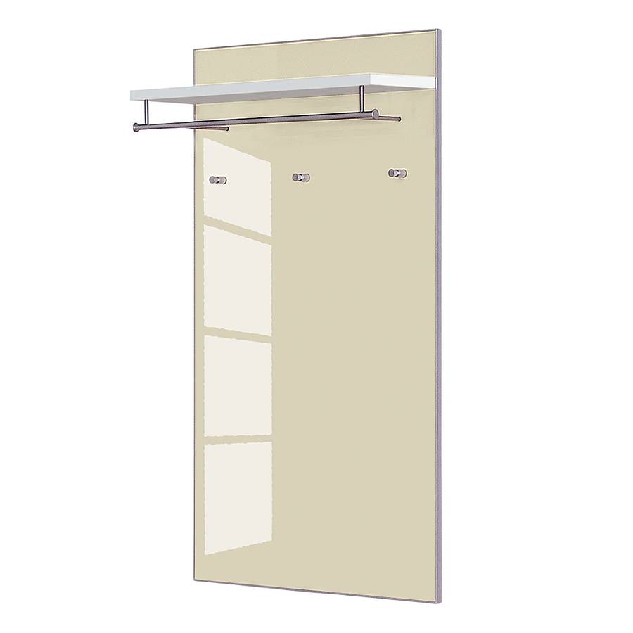 Garderobenpaneel Alves III - Weiß/Glas Elfenbein | Home24
