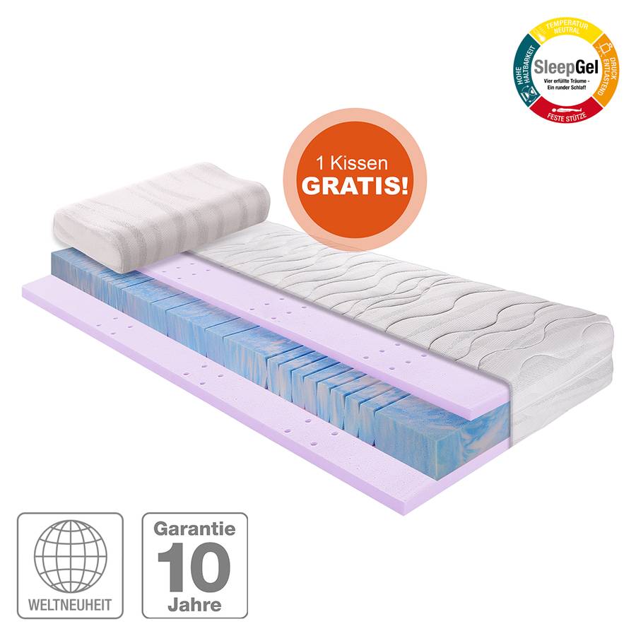 Sparset Sleep Gel 3 inklusive Nackenstützkissen Kaltschaum Gel Sparset Sleep Gel 3 inklusive Nackenstützkissen Kaltschaum Gel