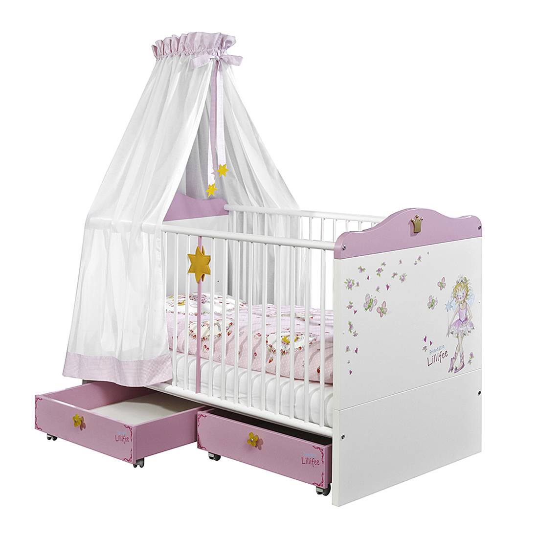 Babybett prinzessin lillifee weiÃ/rosa lattenrost/bett, arte m ... Prinzessin bett
