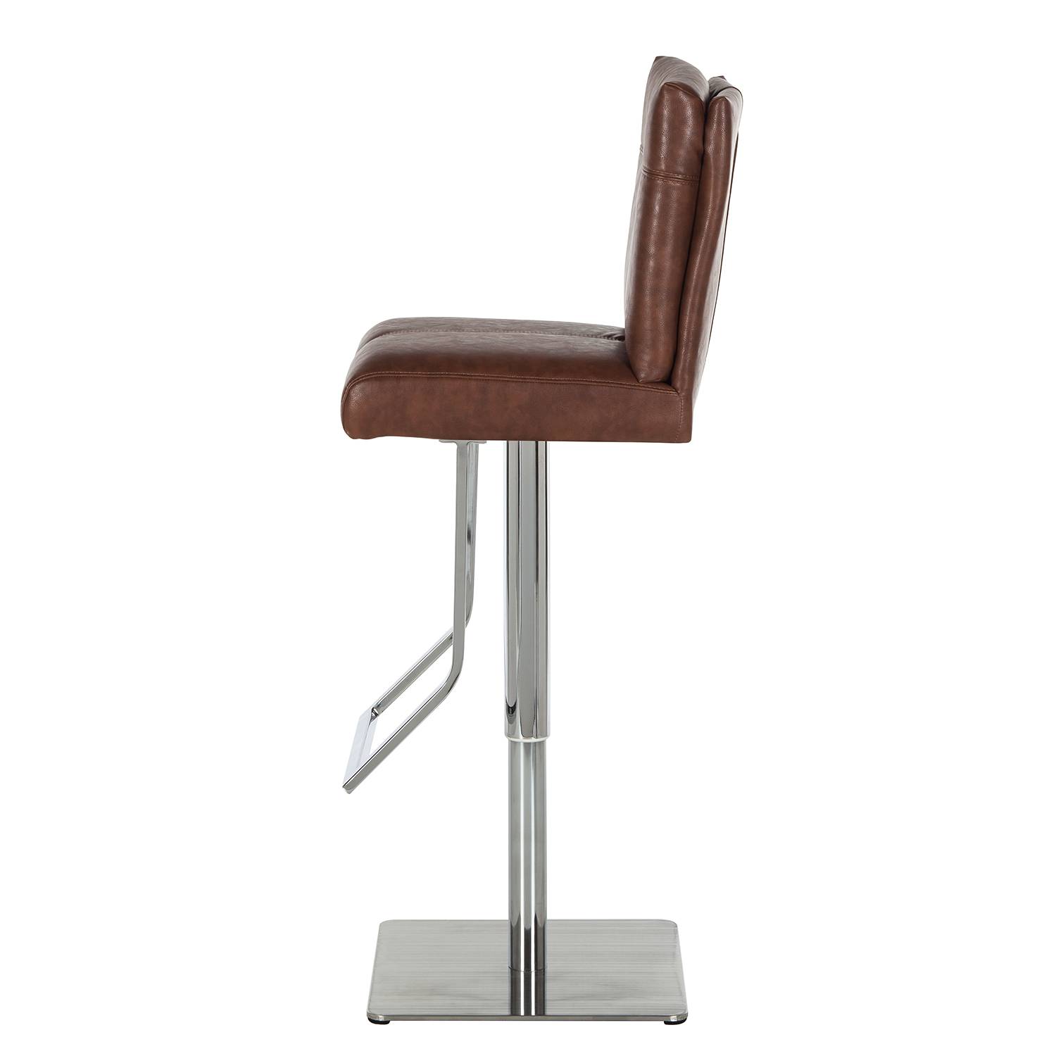 Barstuhl Amya Höhenverstellbar Echtleder Vintage Braun