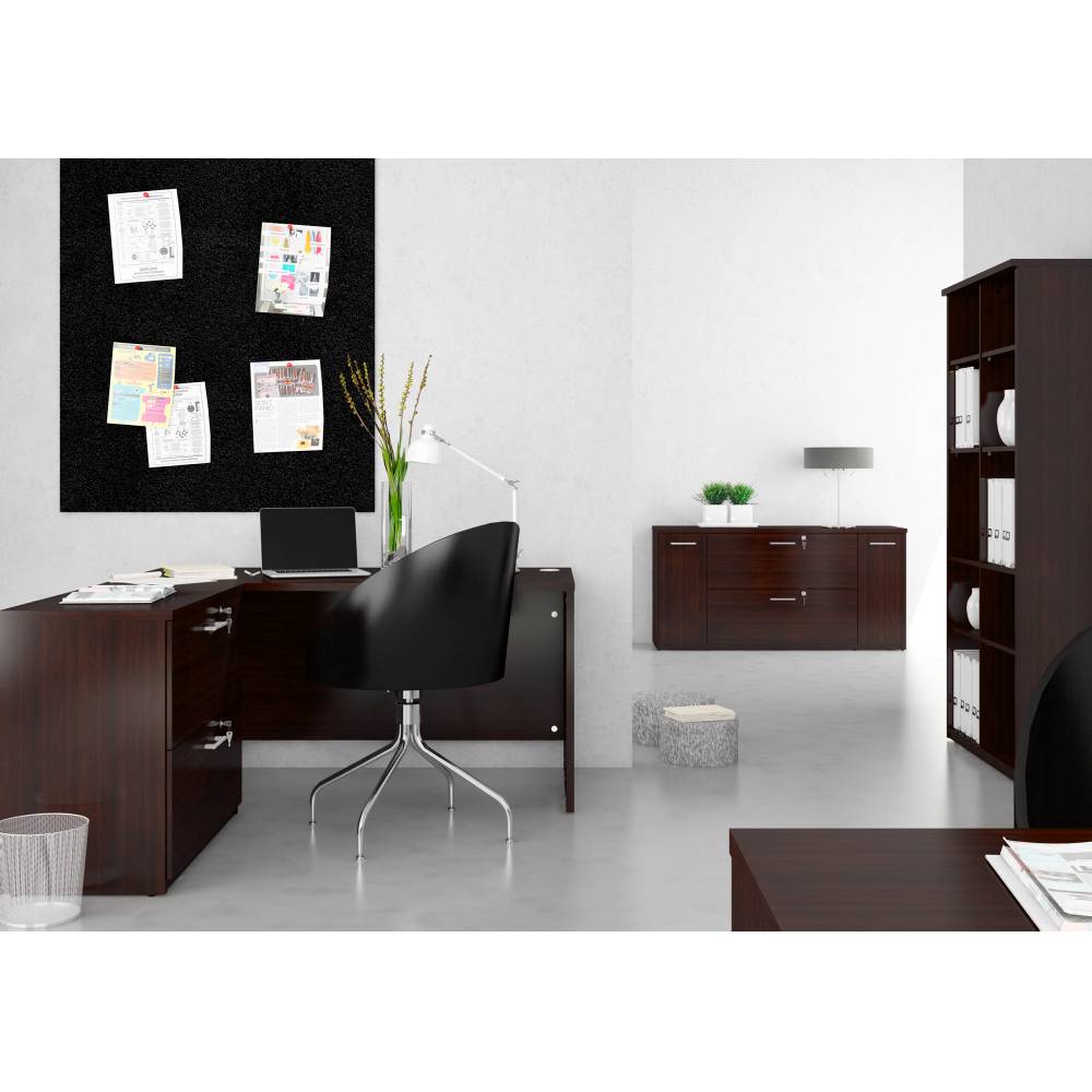 Büro-Set Office I (4-teilig) - Dunkelbraun, home24 office bestellen