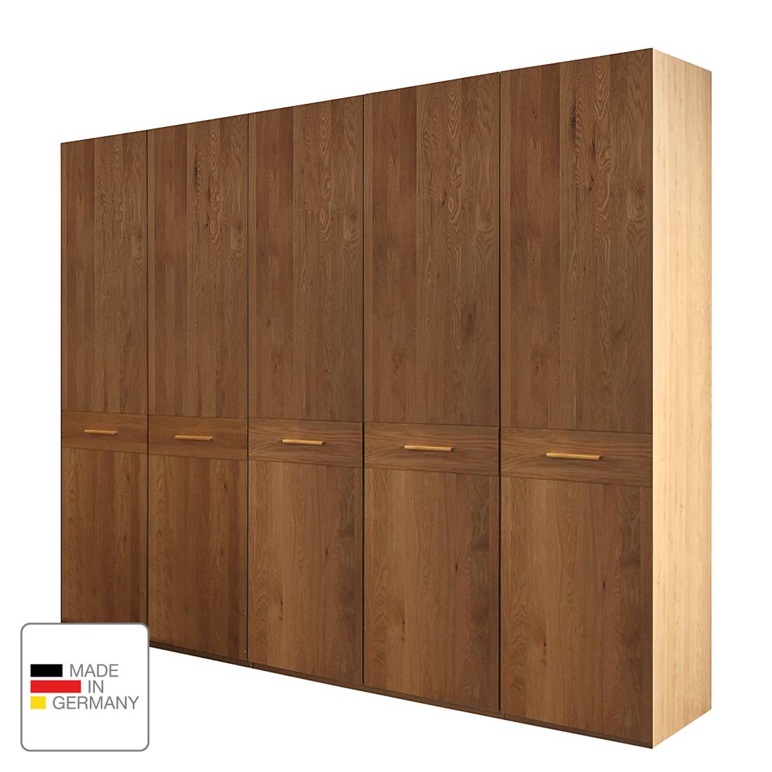 Drehtürenschrank Faro - Eiche teilmassiv - lackiert - 200 cm (4-türig) - Ohne Spiegeltür/-en - Ohne Passepartoutrahmen, Althoff