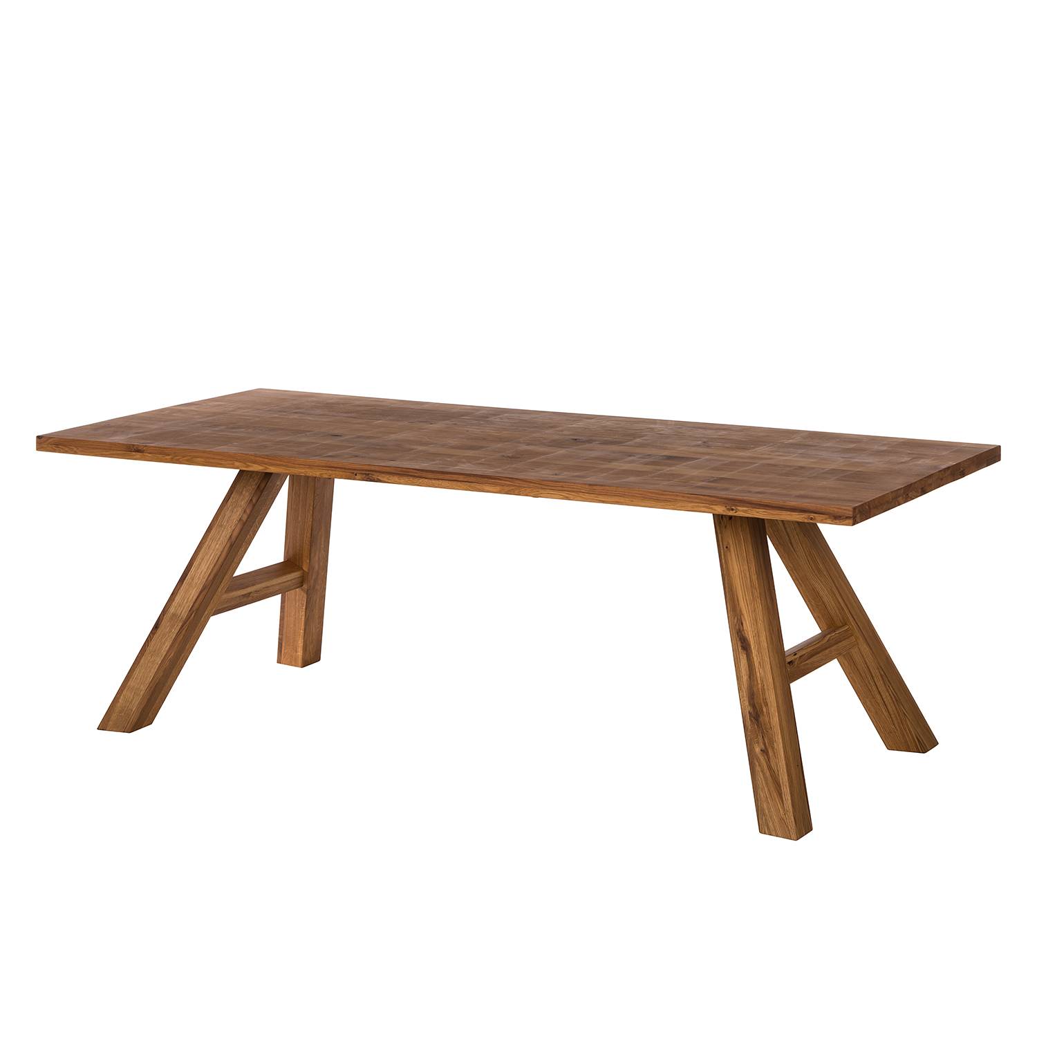 Shopthewall Esstisch Aus Teak Massivholz Eisengestell