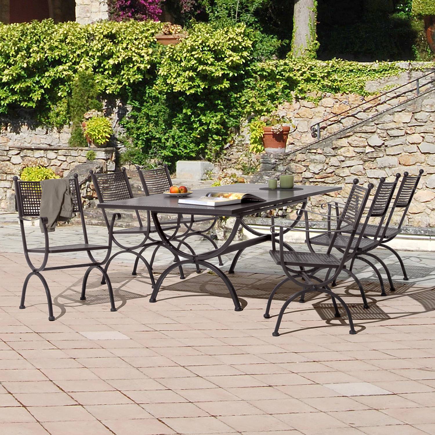 Gartenessgruppe Spring Hill (7-teilig) - Marone Antik, Mbm kaufen