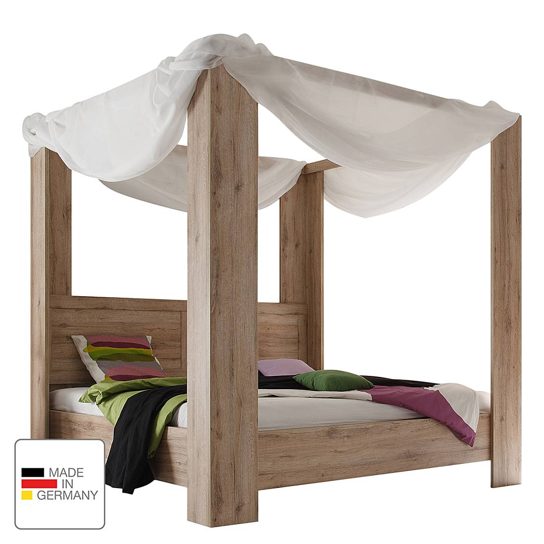 Slapen hemelbed yoga nauurlijk massief sheeshamhout, wolf möbel ...