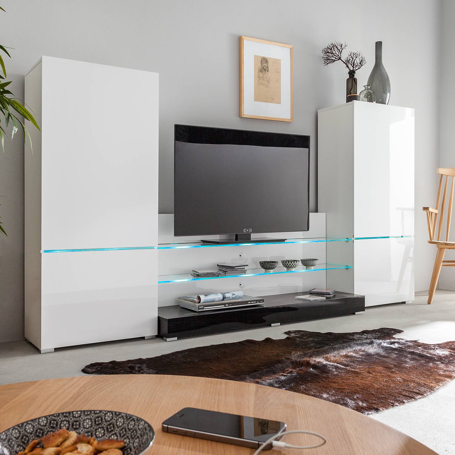 Wohnwand modern art von roomscape mit led beleuchtung ab 349,99 ...