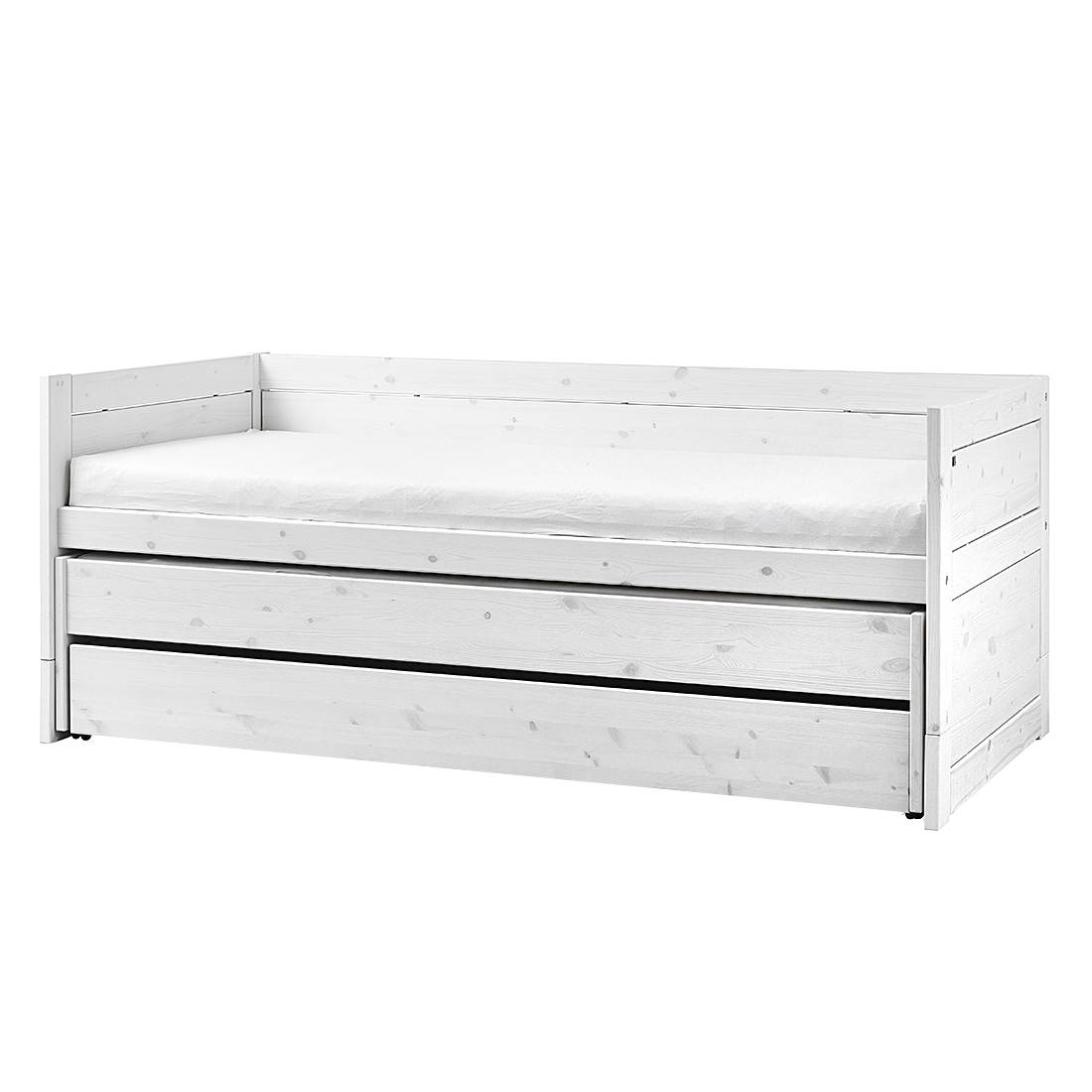 Kojenbett I Lifetime Original - Kiefer massiv - Whitewash - Mit Deluxe Lattenrost, Lifetime Kidsrooms