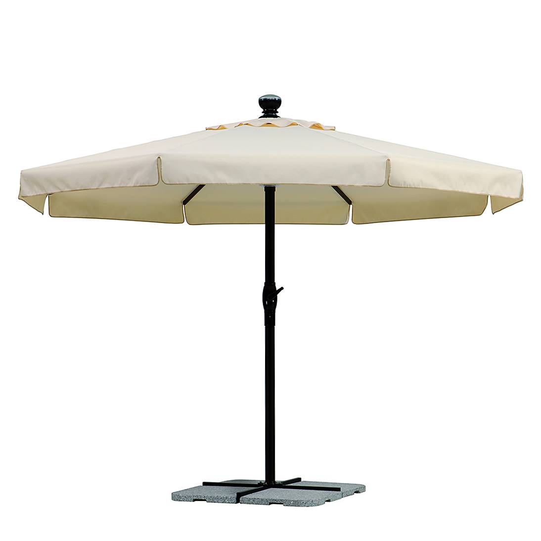 Sonnenschirm Prima-Tec 350 (inkl. Motor & Beleuchtung) - Aluminium/Polyester - Anthrazit/Natur, Schneider Schirme