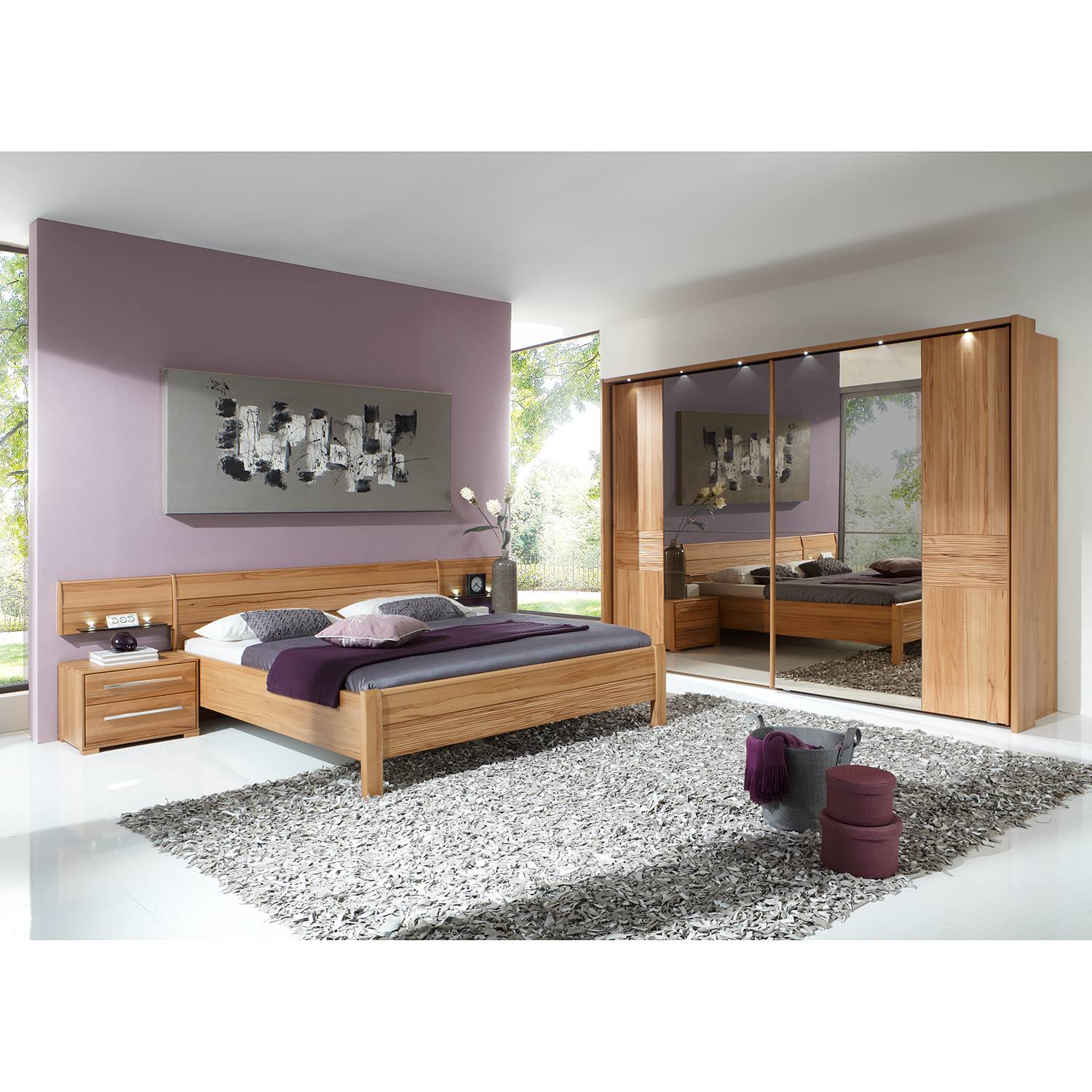 Schlafzimmerset Samoa III (6-teilig) - Kernbuche teilmassiv, Althoff