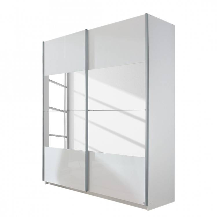 Schwebetürenschrank Beluga-Plus - Alpinweiß/Hochglanz Weiß - 360 cm (3-türig) - 223 cm, Rauch Select