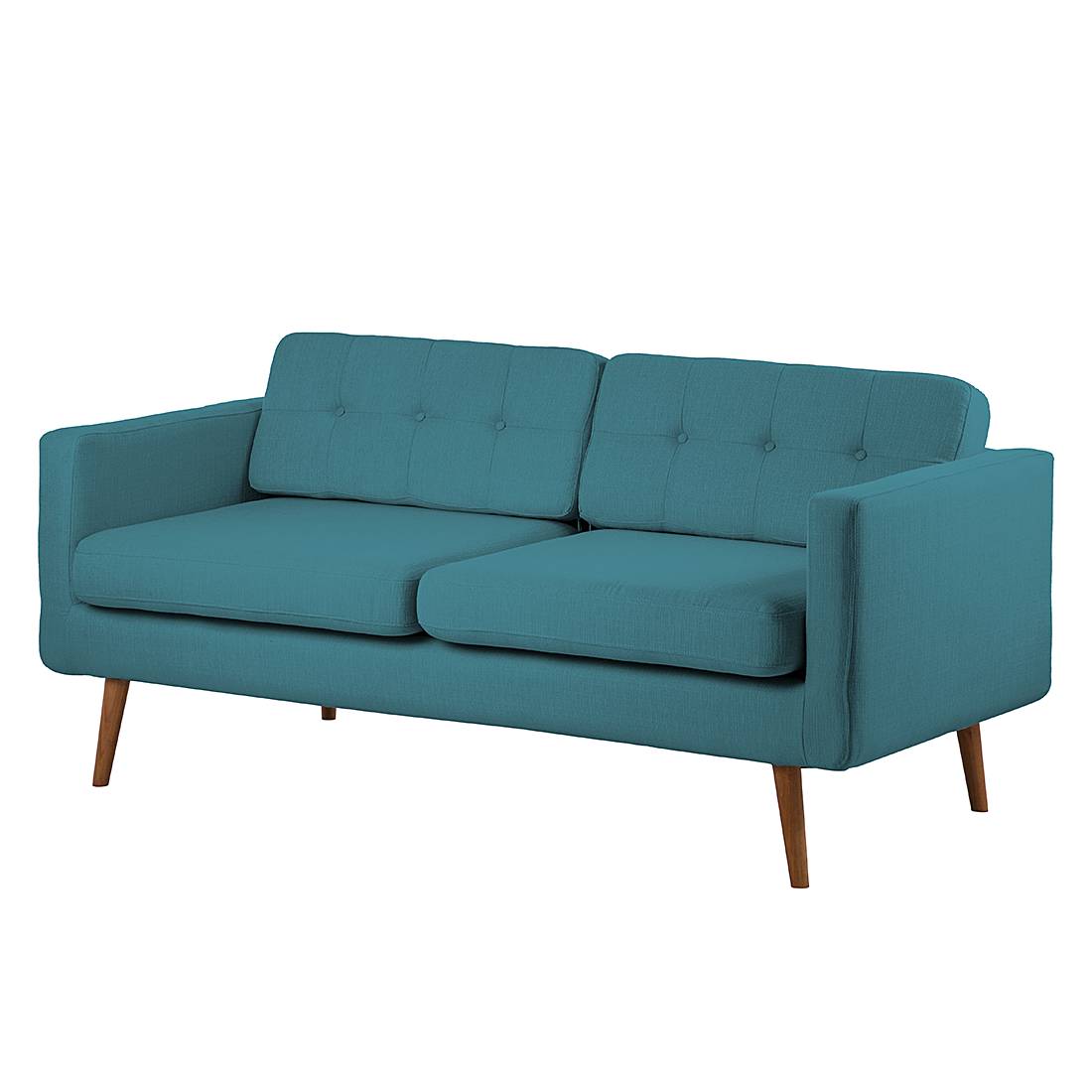 Sofa Croom (3-Sitzer) - Webstoff - Türkis der Marke Morteens, Maße: Breite: 184 cm Höhe: 86 cm Tiefe: 81 cm Sitztiefe (mit Kissen): 57 cm Sitztiefe (ohne Kissen): 68 cm Sitzhöhe: 50 cm, Farbe: Türkis, Material: Textil, Versandart: Möbelspedition, der Morteens Sofa Croom (3-Sitzer) - Webstoff - Türkis