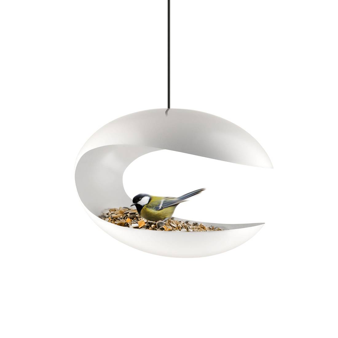 Vogelfutterhaus Bird Table Hängeversion - Pulverbeschichtet Edelstahl Pulverbeschichtet Weiß, Eva Solo