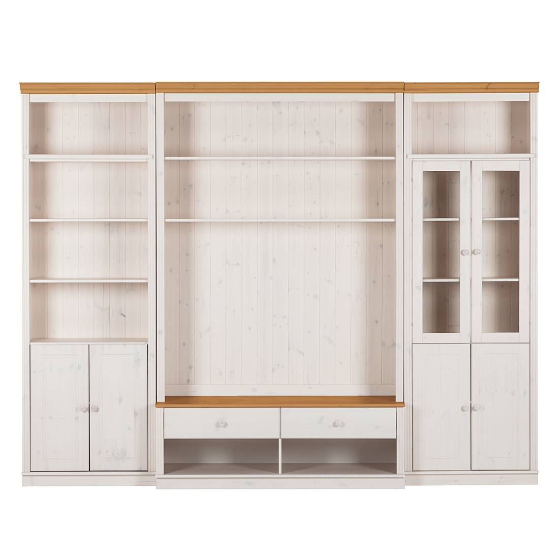 wohnwand lillehammer iii 3 teilig kiefer massiv weiss kiefer 1305318