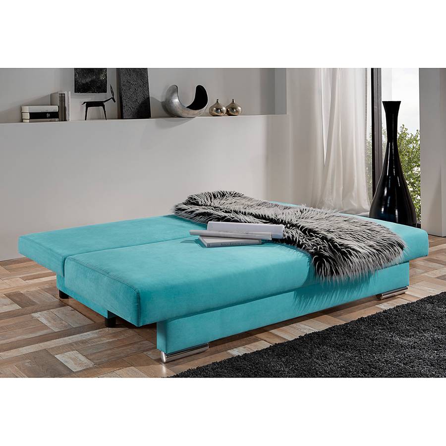 Schlafsofa Rijeka Microfaser Trkis Home24