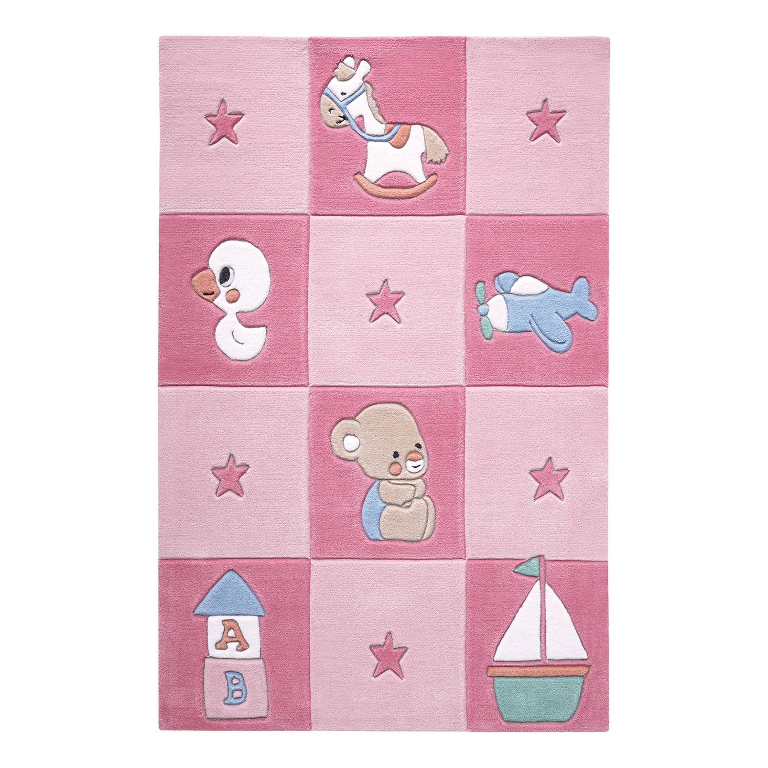 Babyteppich Newborn - Pink - 110 x 170 cm, SMART KIDS