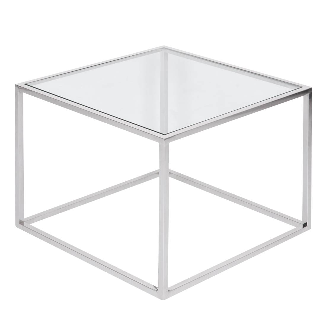 Beistelltisch jacob glas / edelstahl fashion for home