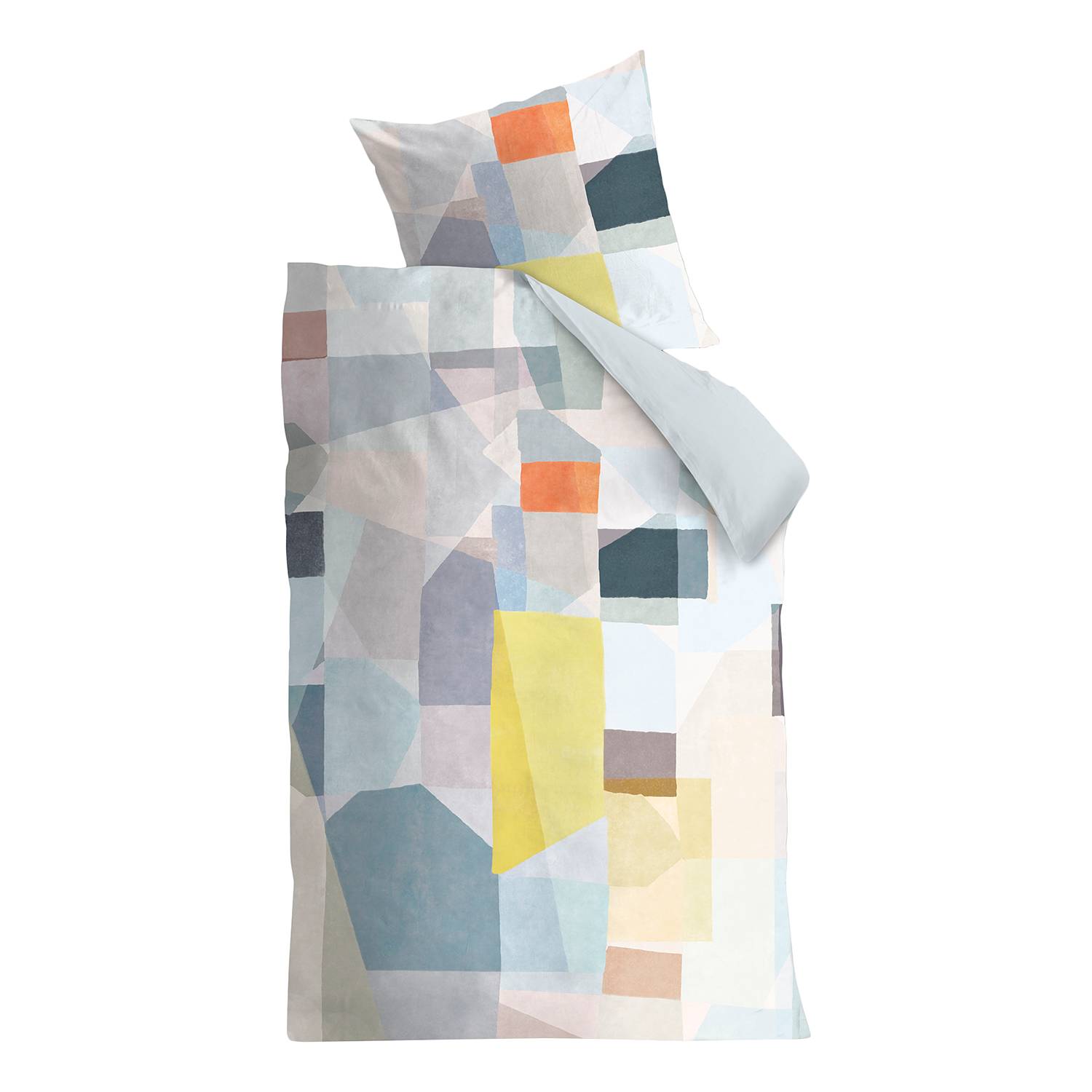BettwÃ¤sche Papercut - Baumwollstoff - Mehrfarbig - 155 x 220 cm + Kissen 80 x 80 cm, Beddinghouse