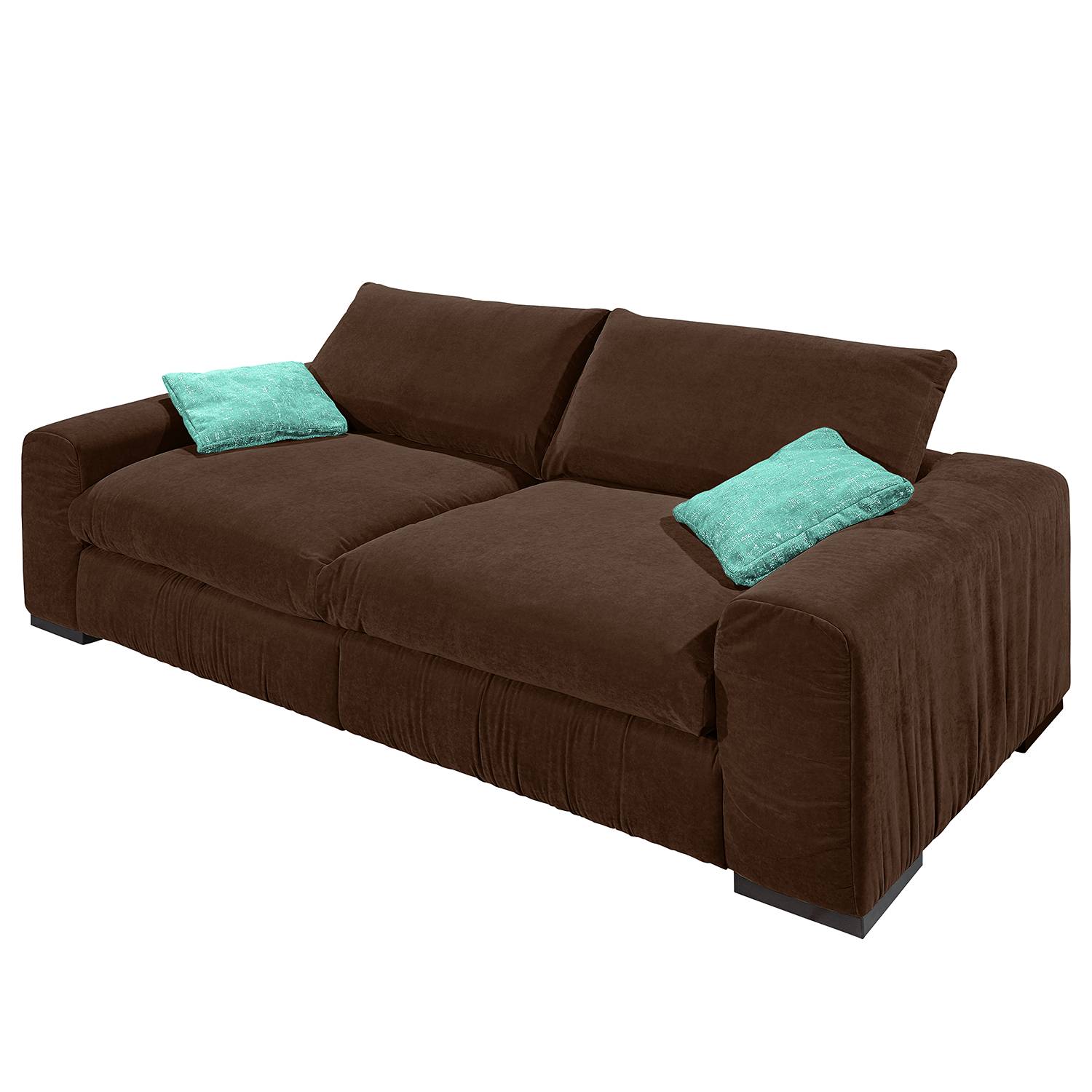 Bigsofa Hixon II Webstoff Braun / Türkis, Modoform