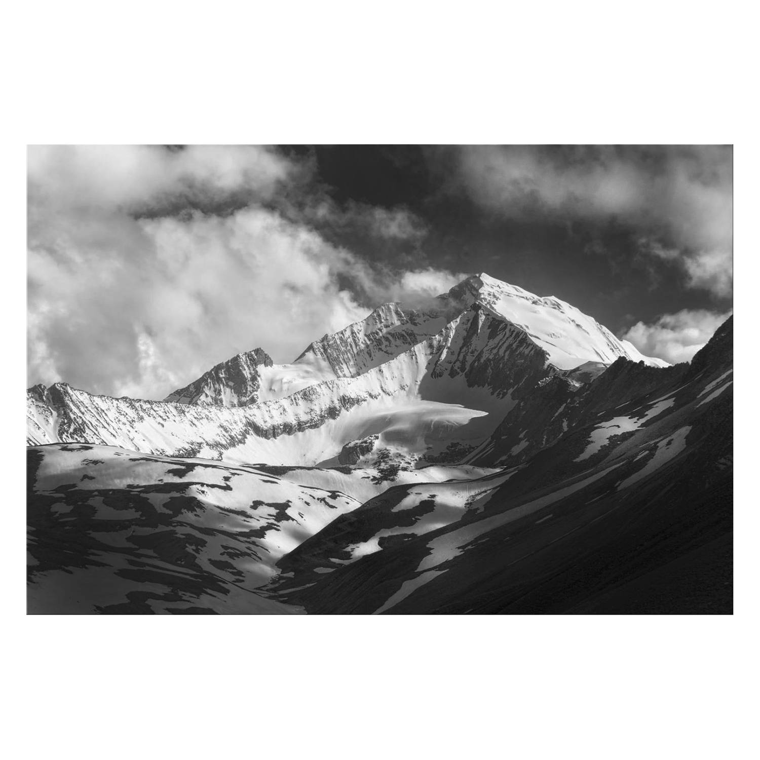 Bild Big Mountain - Leinwand - Schwarz / WeiÃŸ, Wandbilder XXL