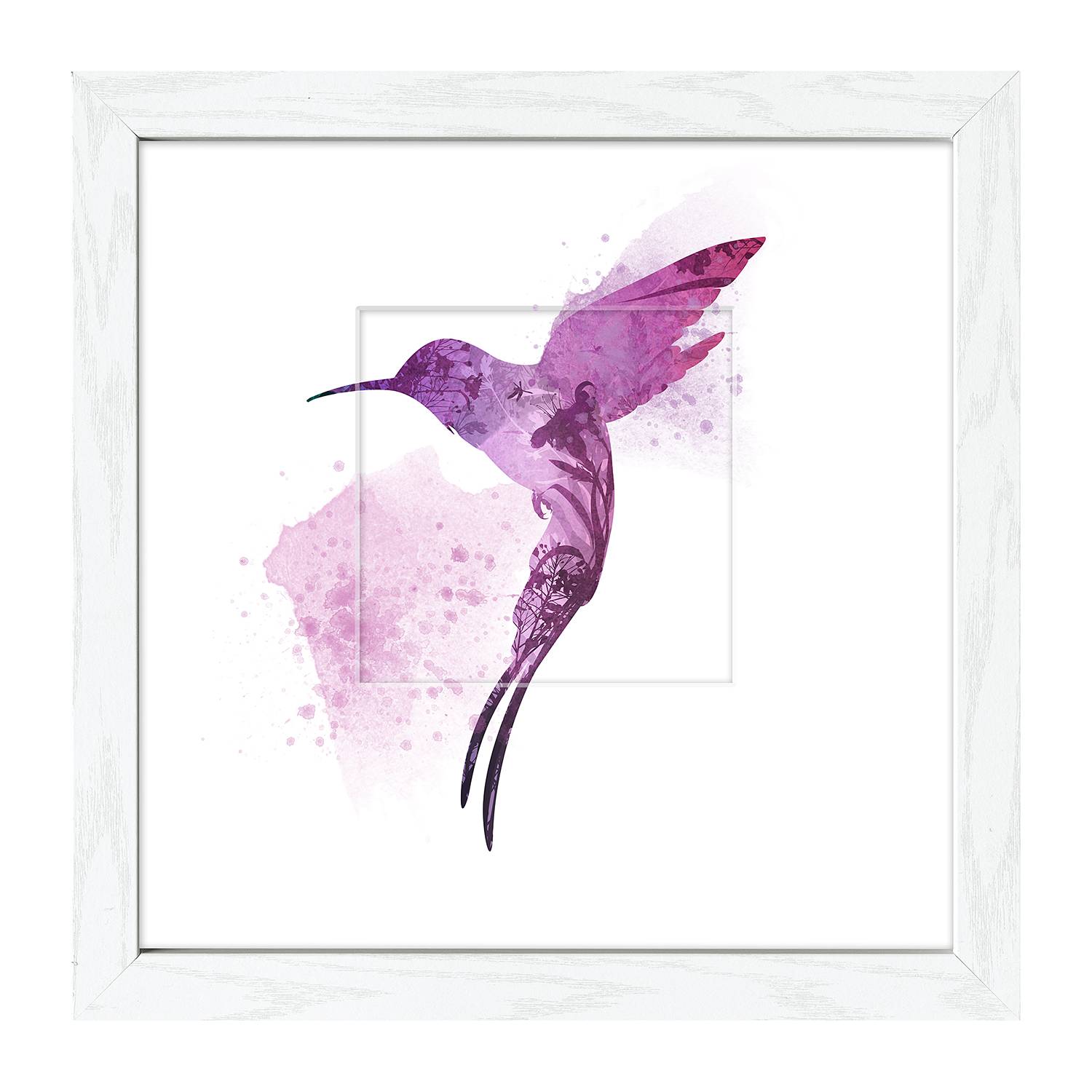 Bild Honeybird II - WeiÃŸ / Violett, Pro Art