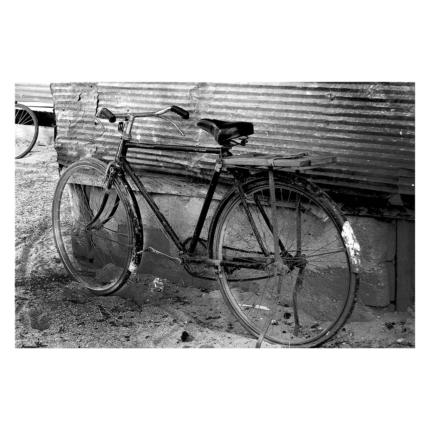 Bild Old Bike - Leinwand - Schwarz / WeiÃŸ, Wandbilder XXL