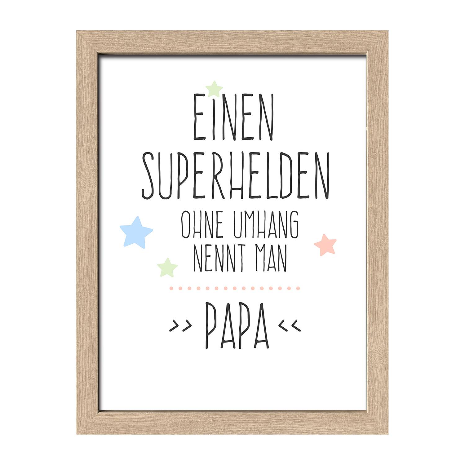Bild Papa - WeiÃŸ / Schwarz, Pro Art