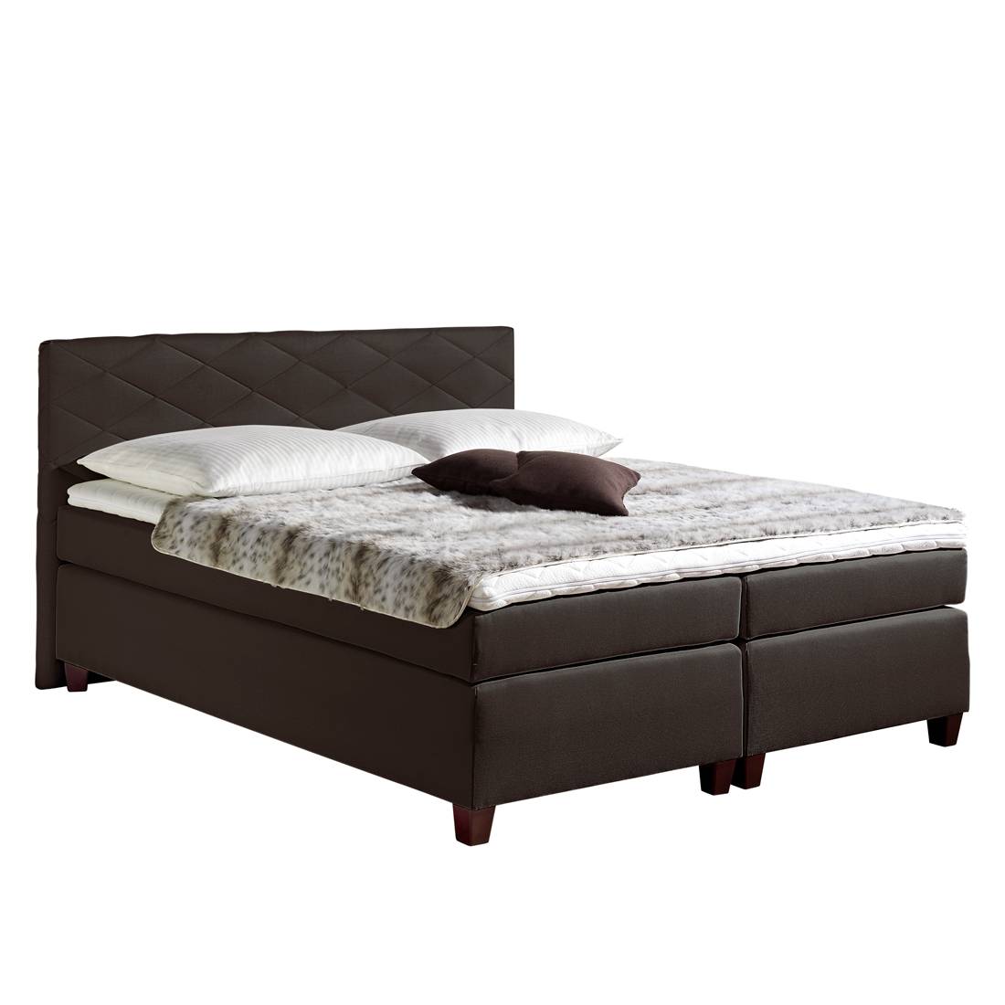 Lit boxspring Harmony - 140 x 200cm - D3 à partir de 80 kg - Avec surmatelas - Matelas à ressorts Bo