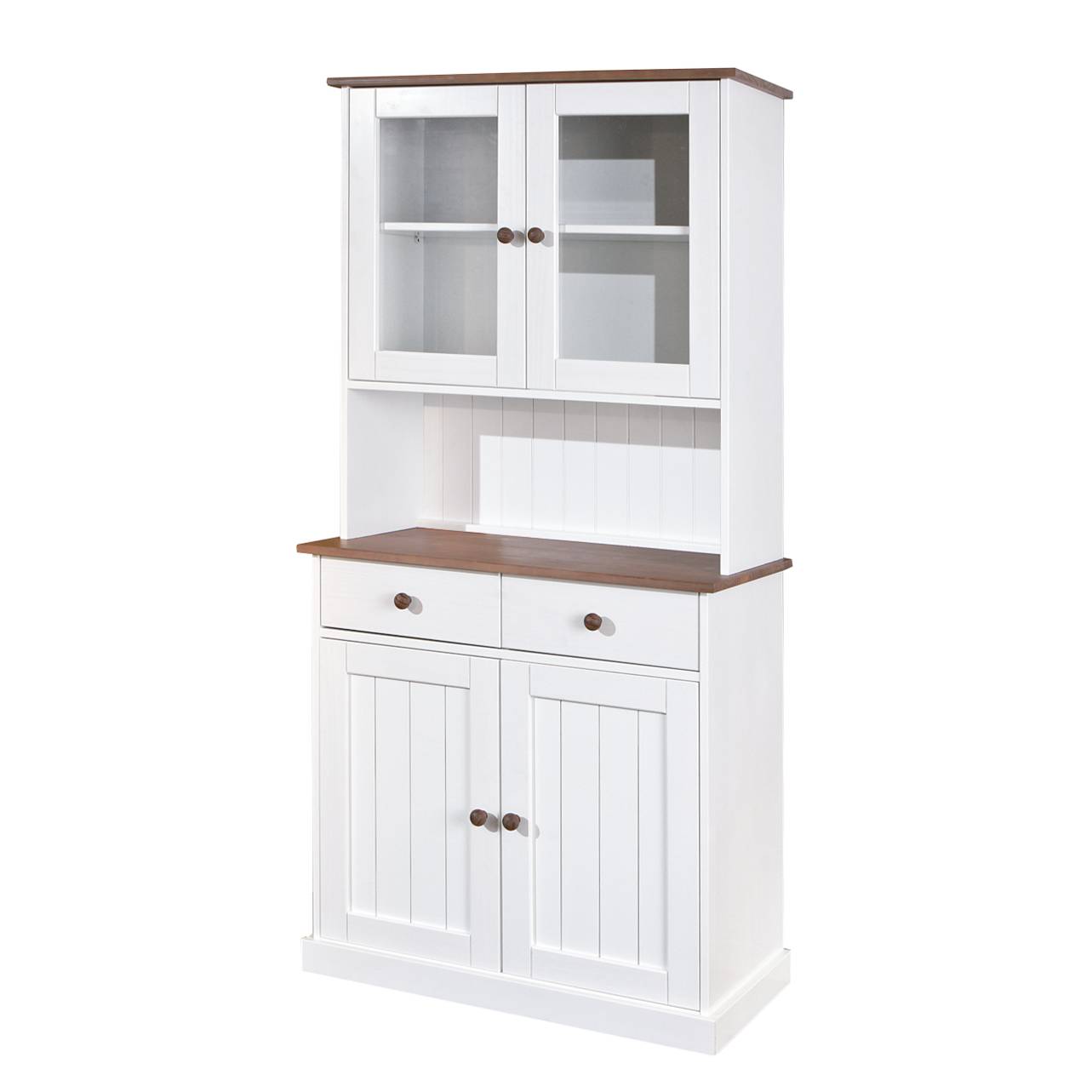 buffetschrank cativa ii kiefer massiv weiss braun 2193002