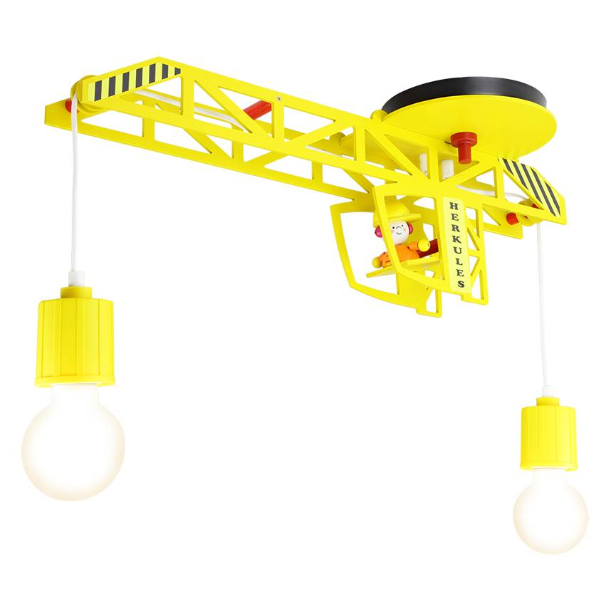 energie A++_ Plafondlamp Torenkraan met Bodo hout 2 lichtbronnen_ Elobra