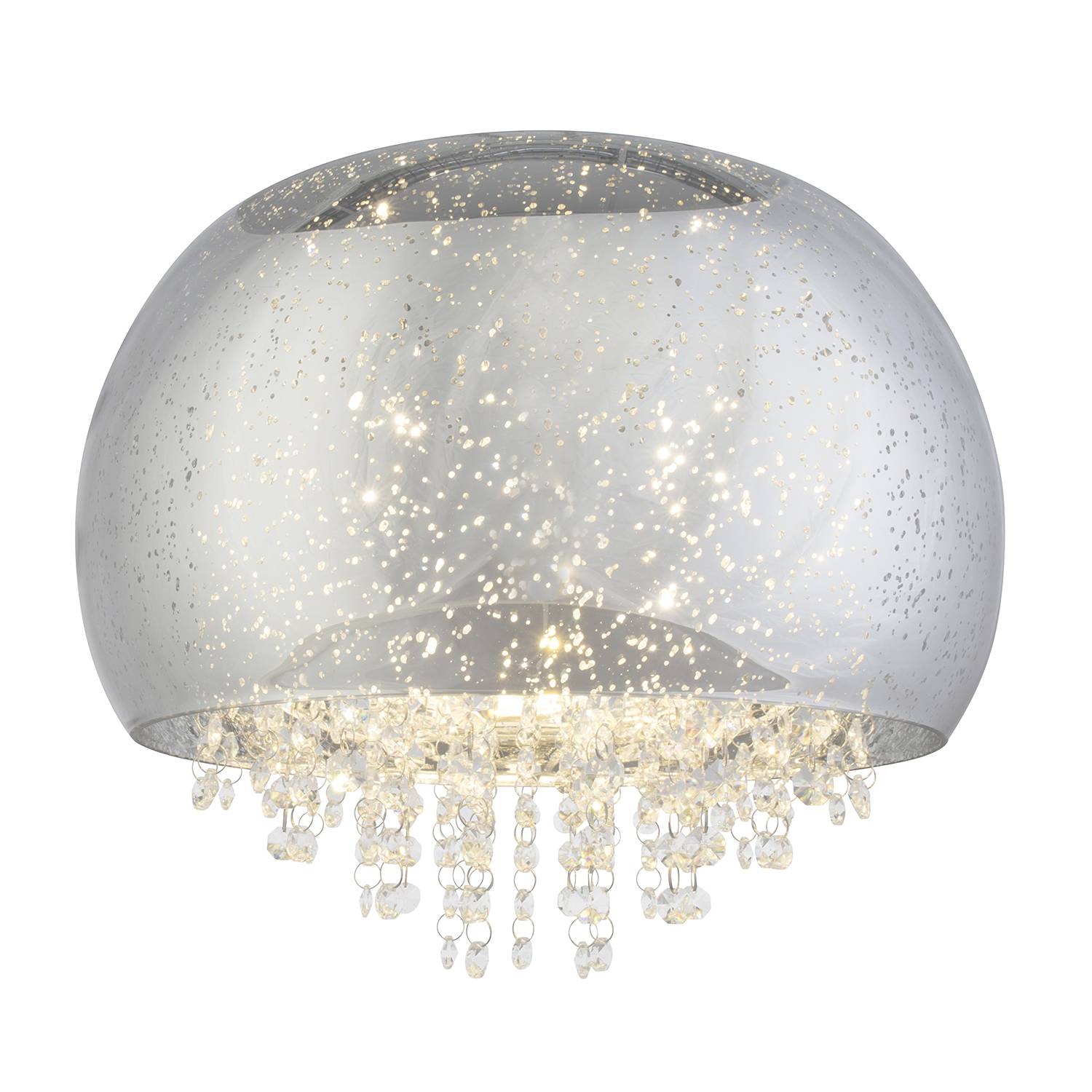 EEK A++, Plafonnier Brilliance I - Verre / Métal - 5 ampoules - Chrome, Brilliant