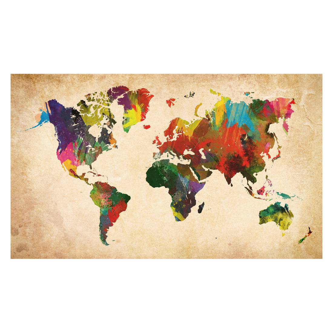 Bild Weltkarte in Farben, Reinders