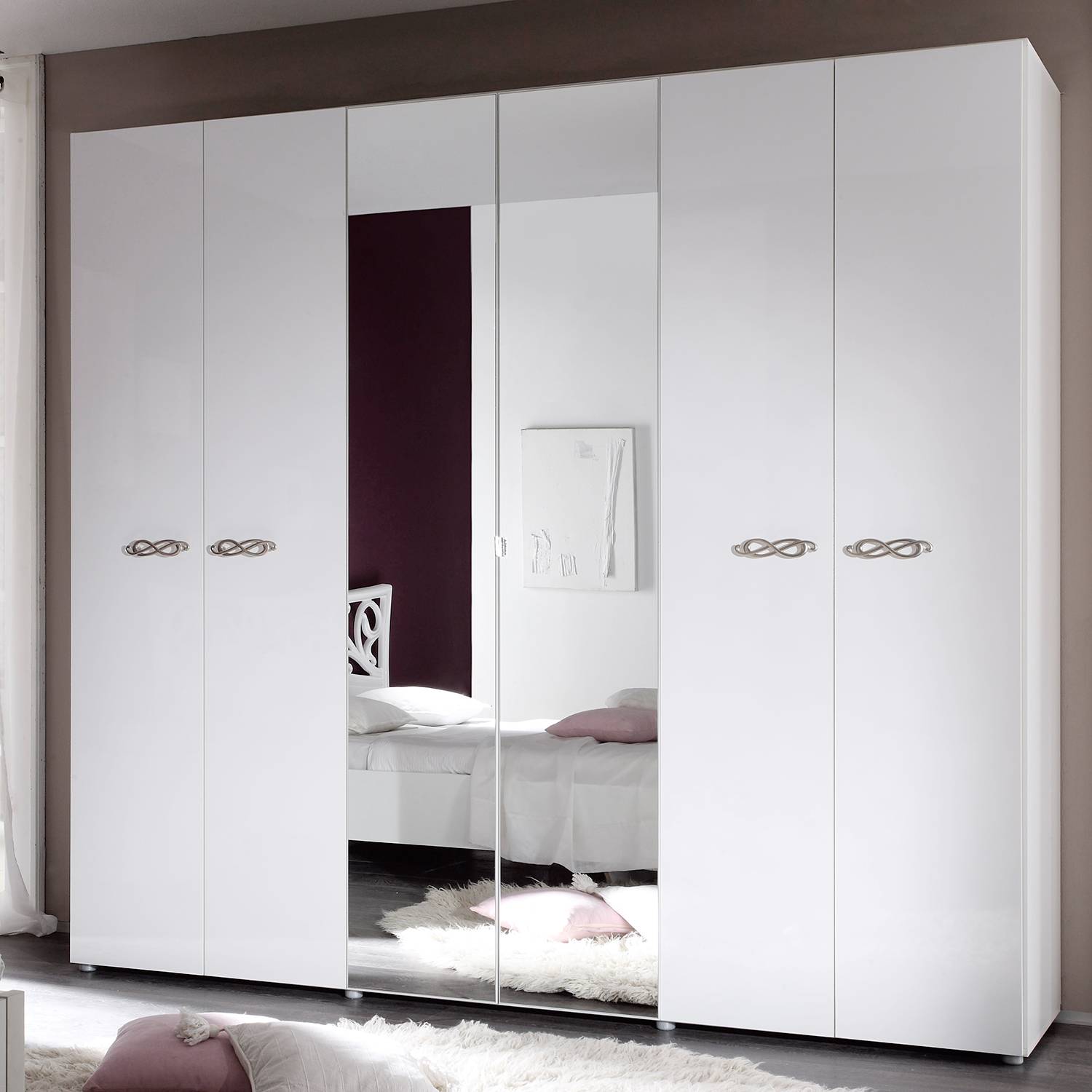 M spa s00021 drehtürenschrank ambrosia – hochglanz weià – 237 cm ...