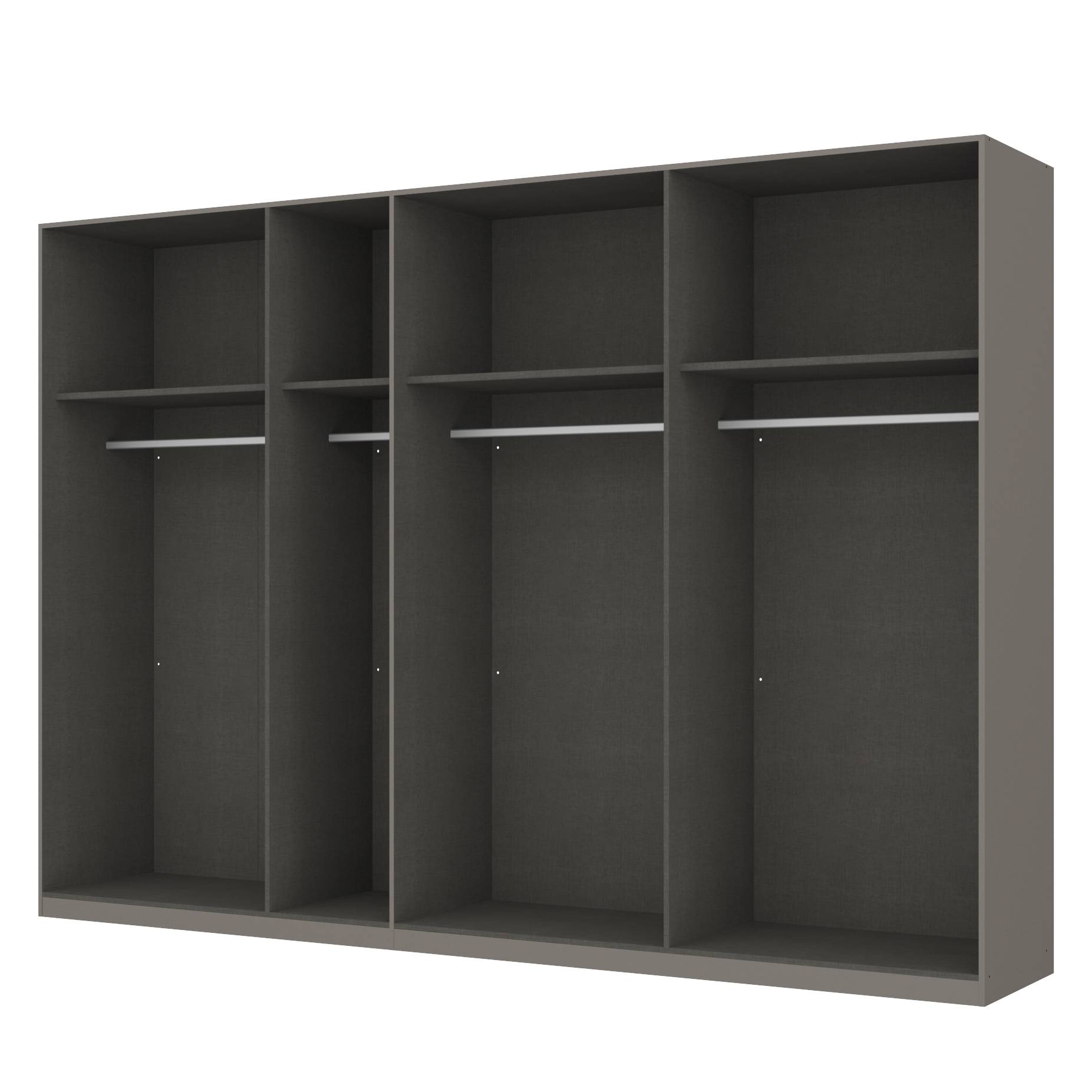 drehtuerenschrank sk p graphit offen 315 cm 7 tuerig 222 cm basic 3068121