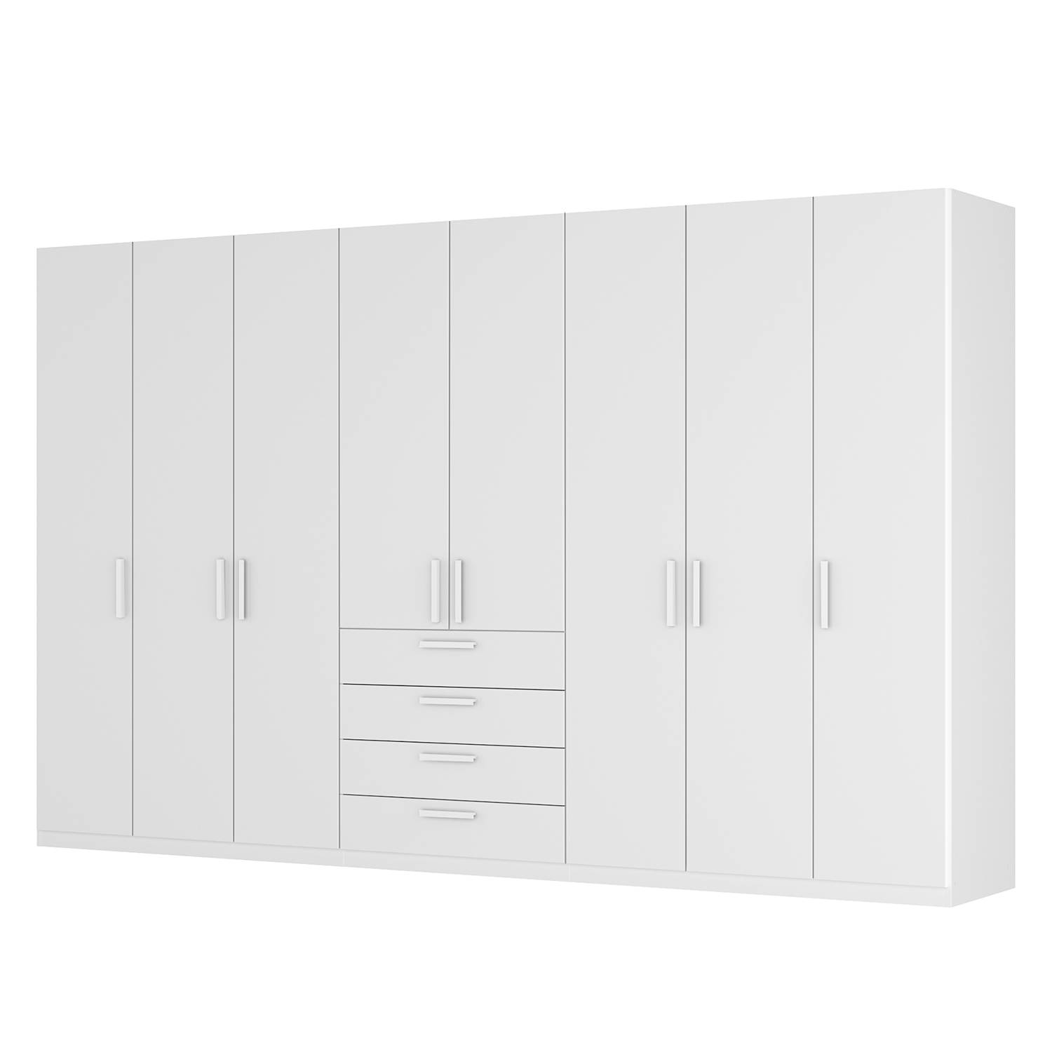 Armoire à portes battantes Skøp II - Blanc alpin - 360 cm (8 portes) - 222 cm - Basic, SKØP