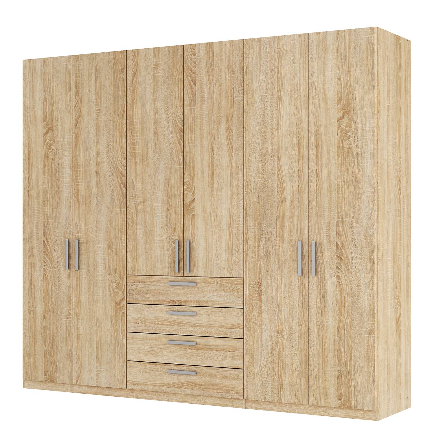 Armoire à portes battantes Skøp II - Imitation chêne de Sonoma - 270 cm (6 portes) - 236 cm - Basic,