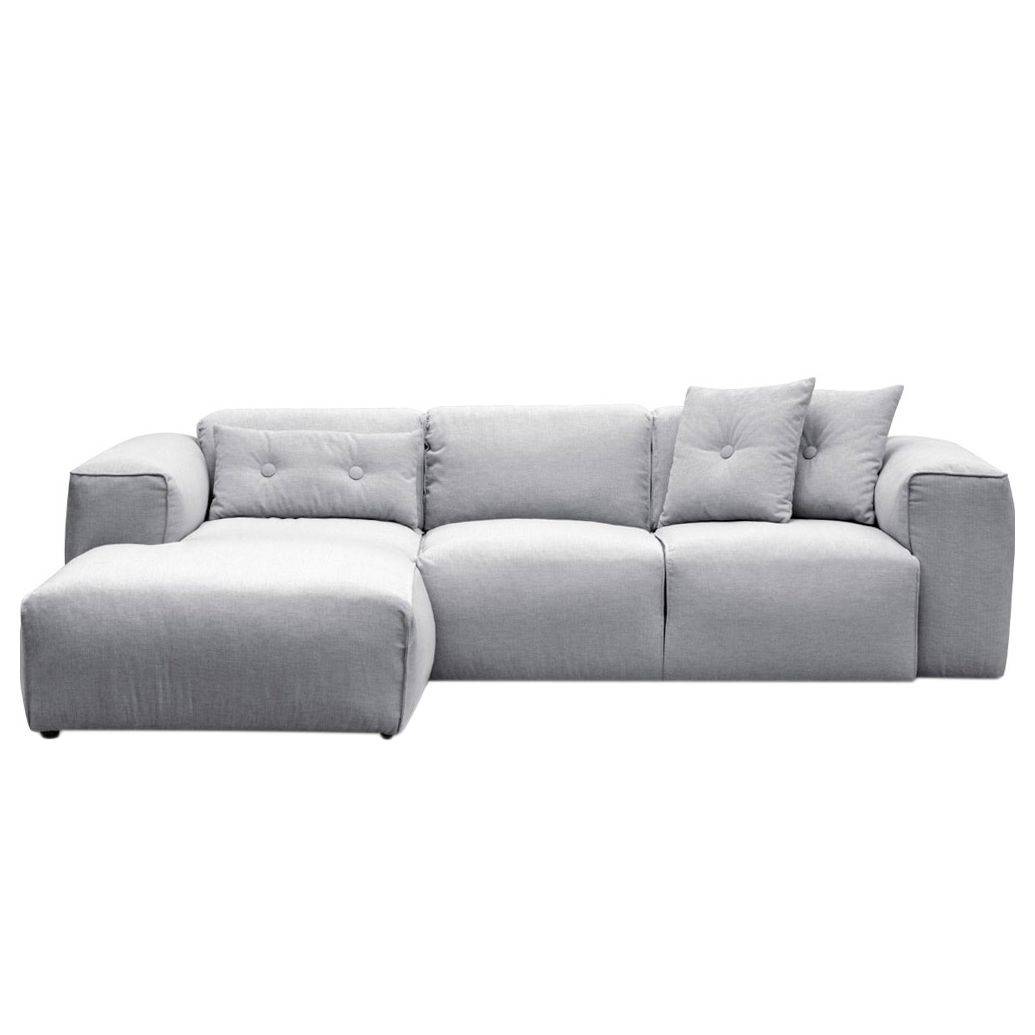Ecksofa HUDSON III von STUDIO COPENHAGEN, Stoff Sala hellgrau