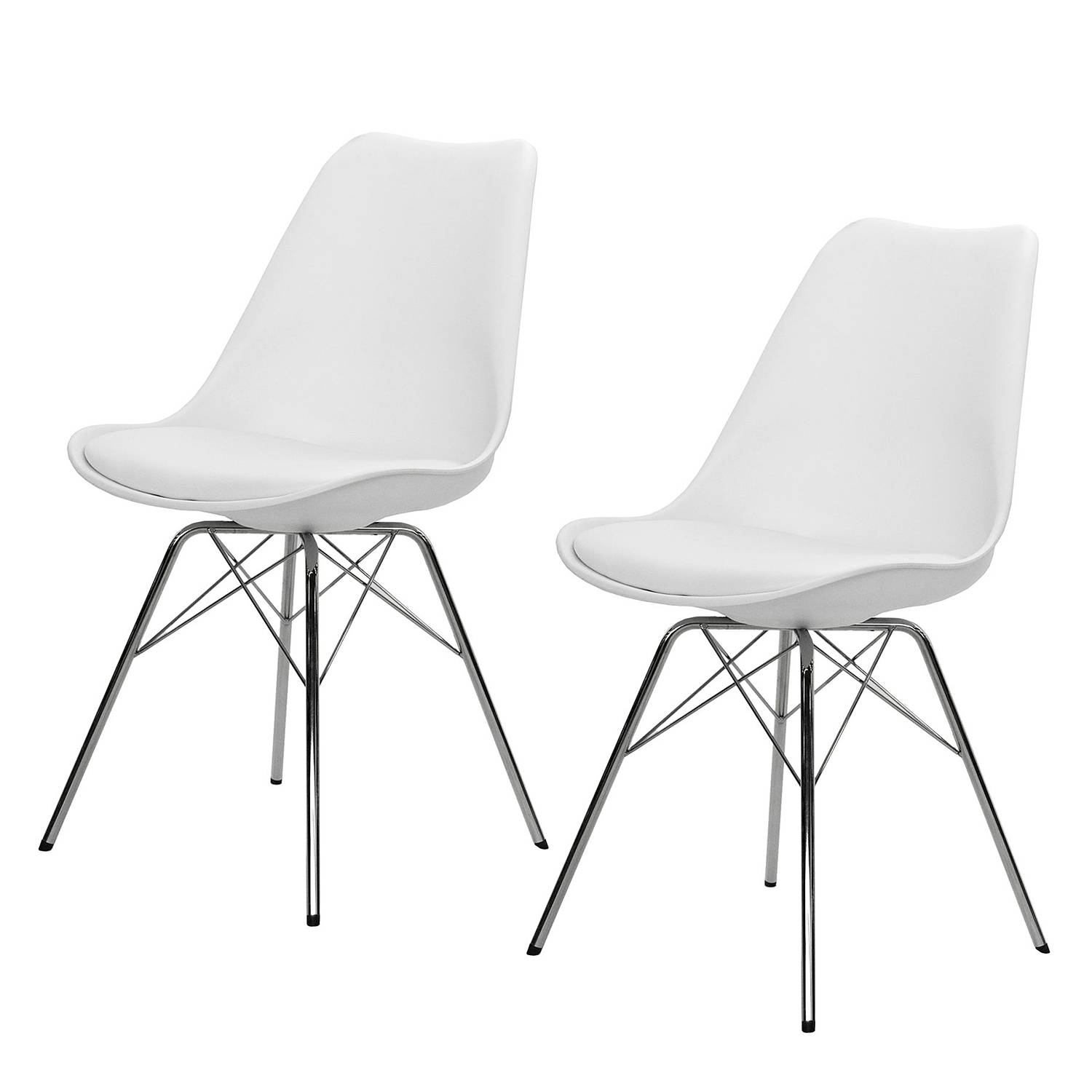 Shopthewall Esszimmerstuhl Jarred 2er Set Kunststoff Kunstleder