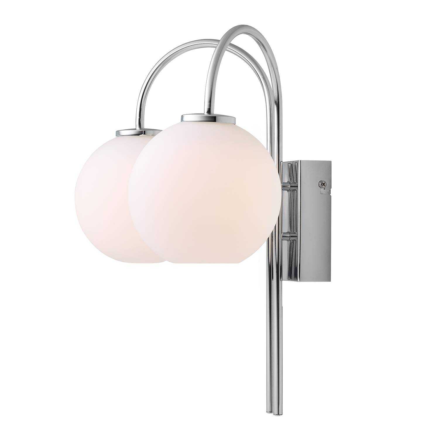 EEK A+, LED-Wandleuchte Ballon I - Glas / Metall - 2-flammig, Herstal