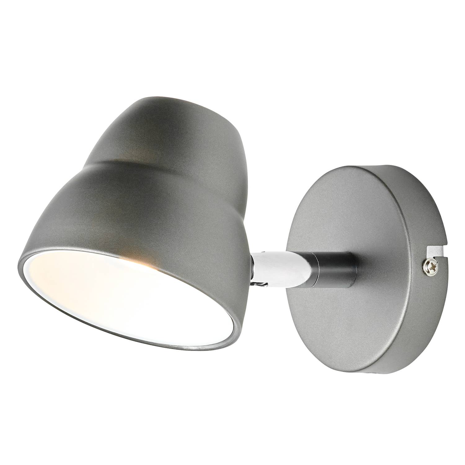 EEK A+, LED-Wandleuchte Fico - Metall - 1-flammig - Grau, Herstal