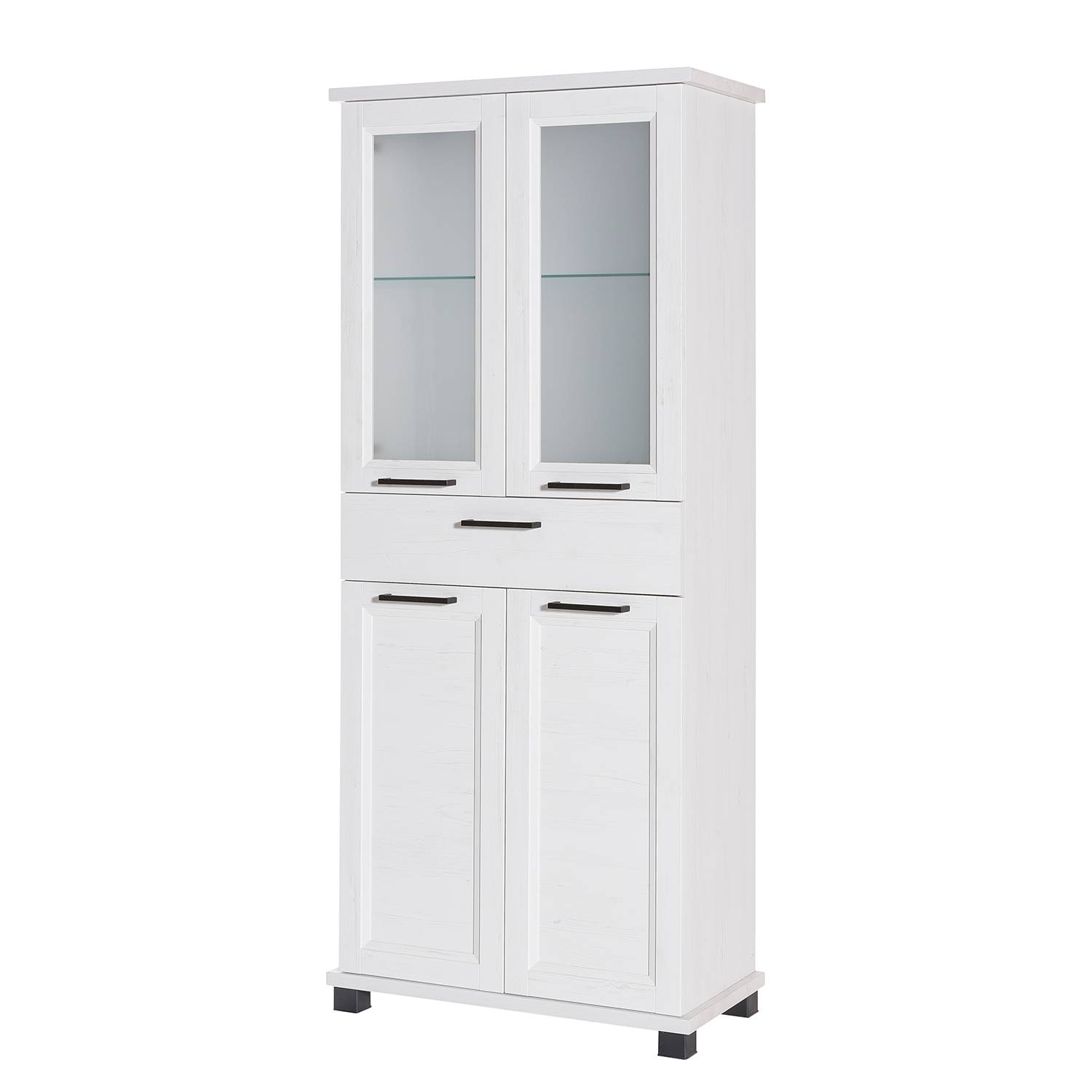 Hoge kast Visano II Witte pijnboomhouten look_ Schildmeyer