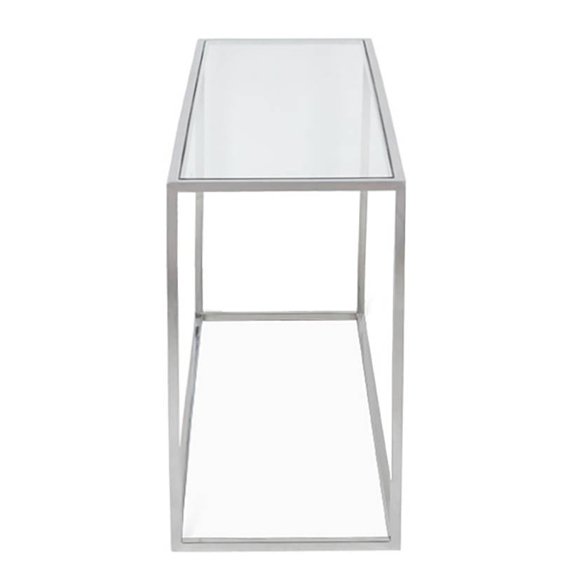 Konsolentisch Jacob - Glas / Edelstahl - Fashion For Home