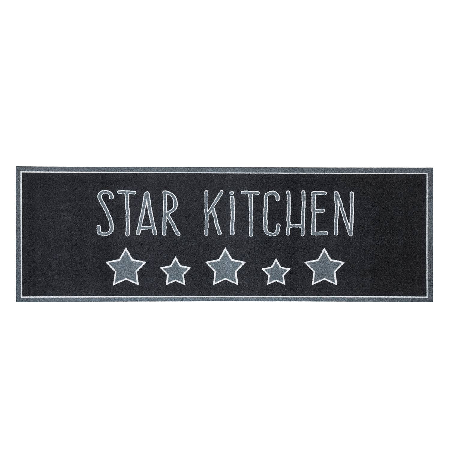 KÃ¼chenlÃ¤ufer Star Kitchen - Kunstfaser - Grau / Schwarz, Zala Living