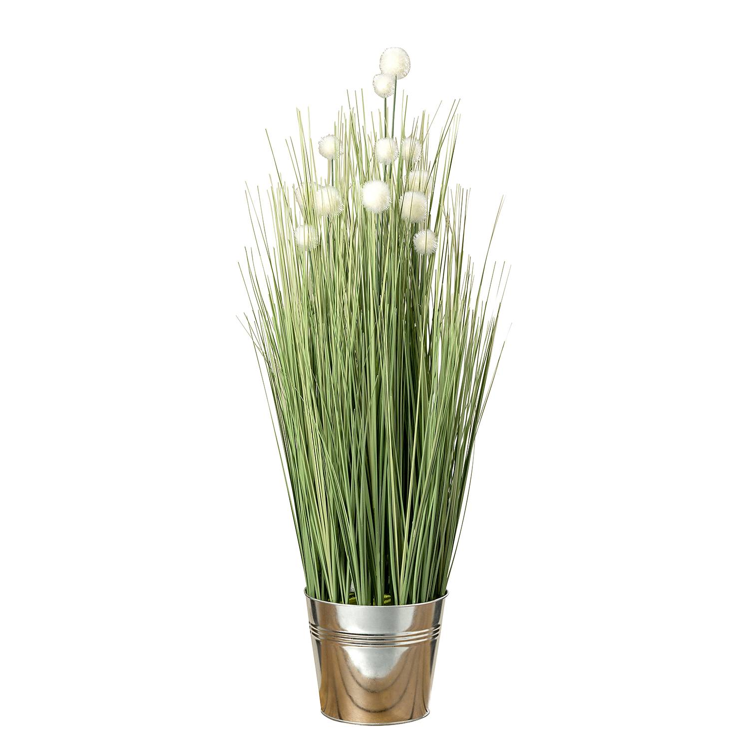 Kunstpflanze Gras - Kunststoff - GrÃ¼n / Silber, Ars Natura