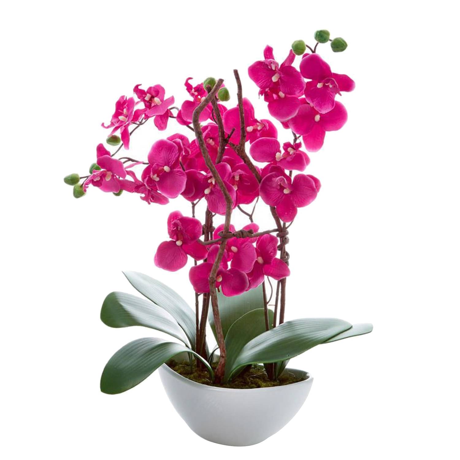 Kunstpflanze Orchidee II - Kunststoff / Keramik - Pink, Pure Day