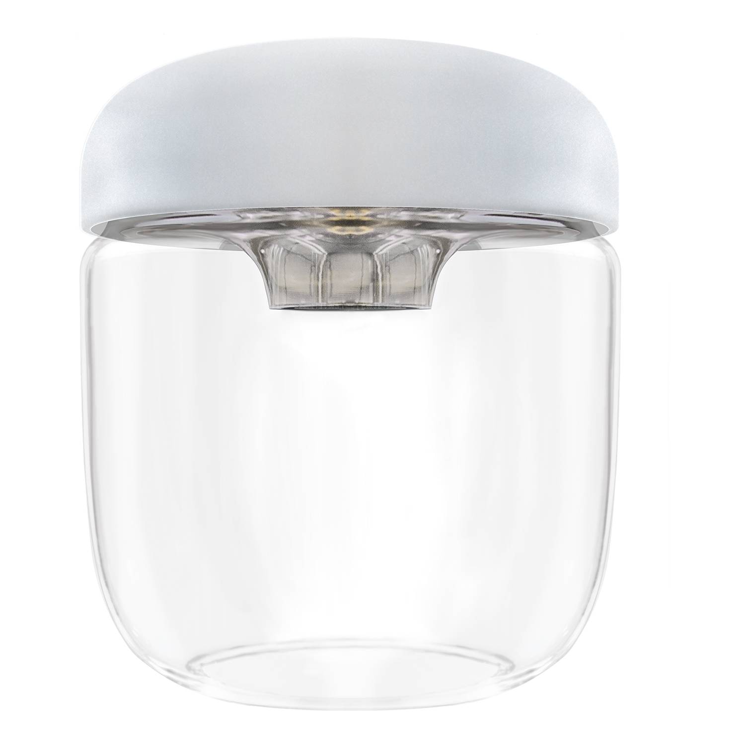 Lampenschirm Acorn Glans - Glas / Silikon - WeiÃŸ / Silber, VITA Copenhagen