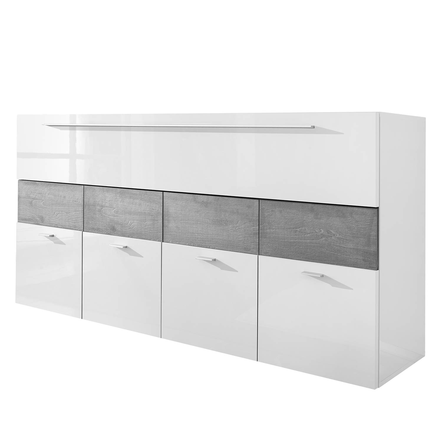 Sideboard Line Lc Hochglanz Weiß Eiche Grau Dekor Mobili Günstig Sideboard Line Lc Hochglanz Weiß Eiche Grau Dekor Mobili