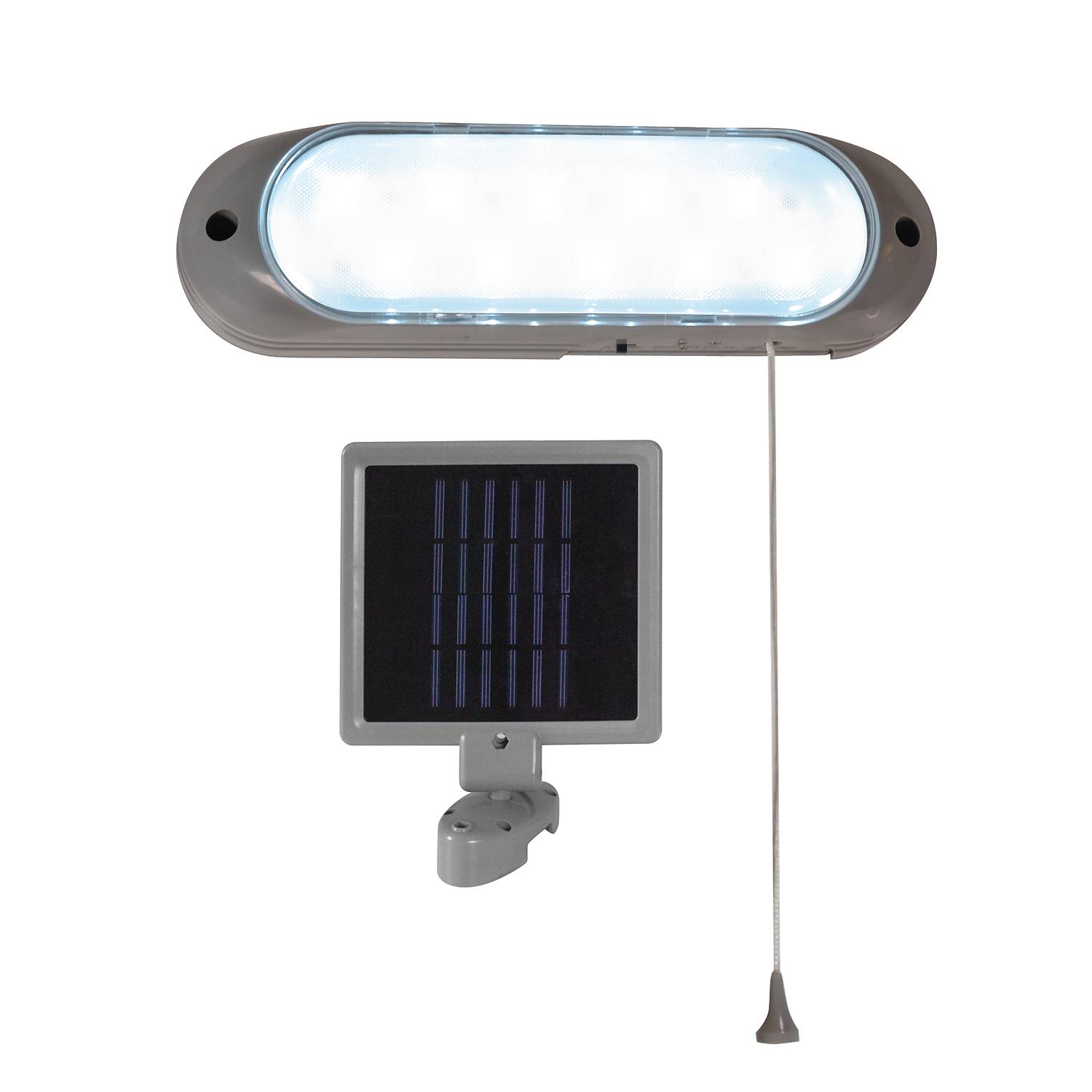 EEK A+, LED AuÃŸenleuchte Solarstation 10-flammig - Grau Kunststoff, NÃ¤ve