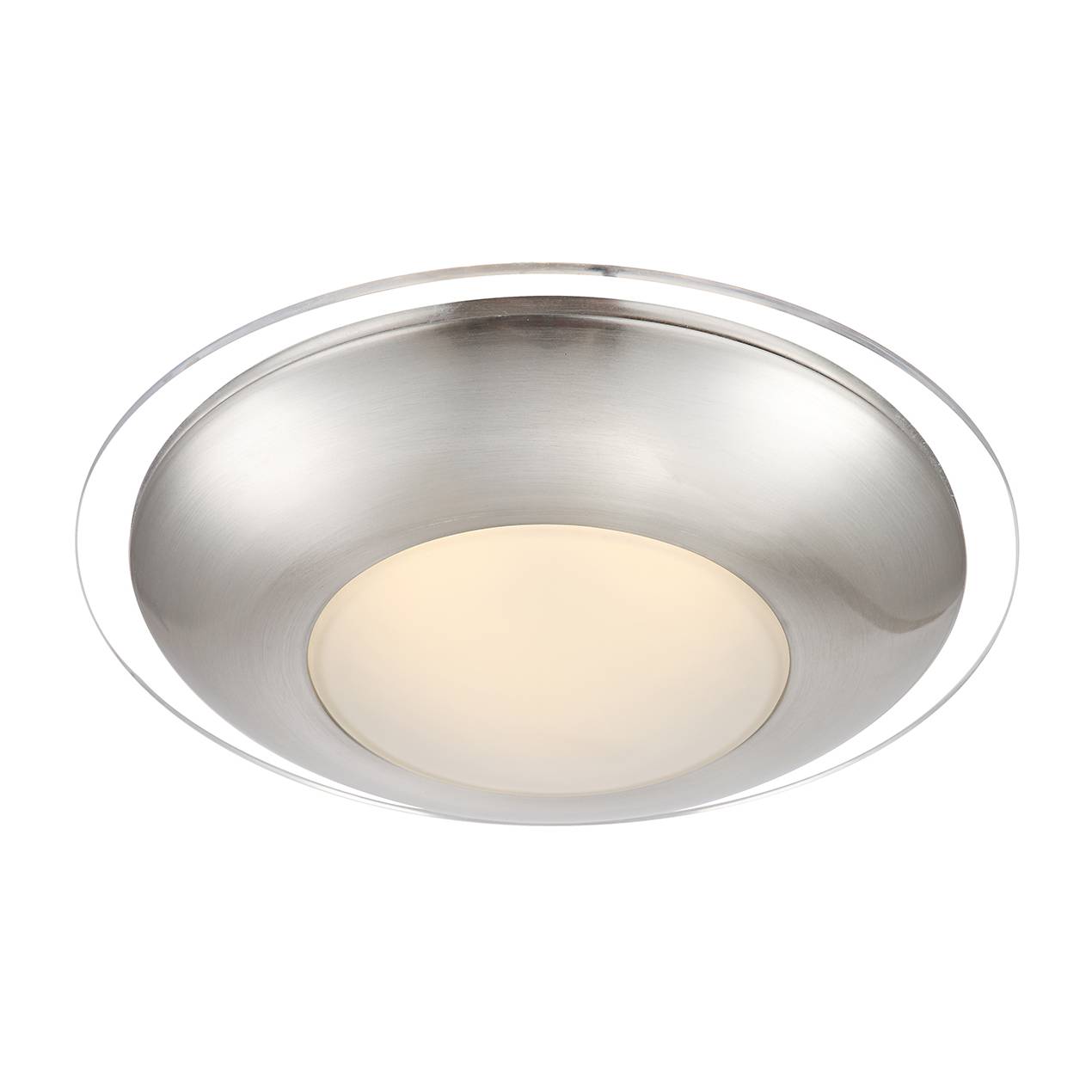EEK A+, LED-Deckenleuchte 1-flammig - Silber Metall, verchromt, Globo Lighting